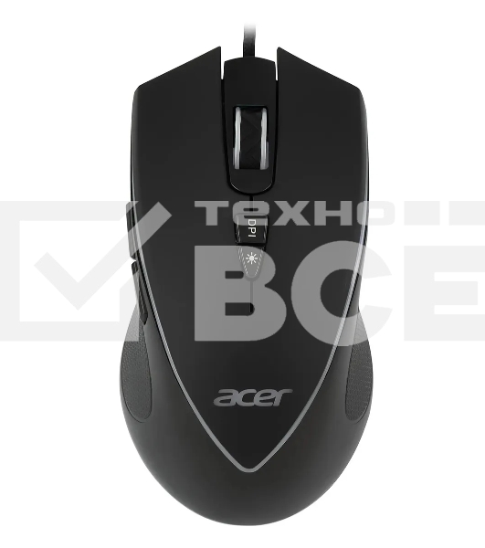 Мышь проводная Acer OMW131 черный, 6400 dpi, USB, кнопки - 7