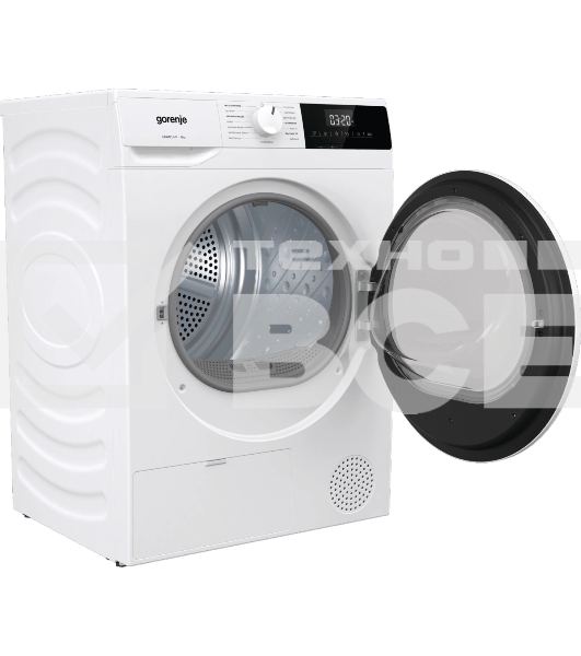 Сушильная машина Gorenje DHNE82/C белый, 8 кг, сушка - тепловой насос, программ - 15, 59.5 x 84.5 x 58 см