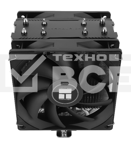 Устройство охлаждения(кулер) Thermalright Assassin X 120 Plus v2 Soc-AM5/AM4/1200/1700/1851 черный 4-pin 25.6dB Al+Cu 545gr Ret (AX120-V2-PLUS)