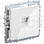 Розетка компьютерная IEK BRITE РК11-БрБ RJ45 кат.6 белый, фото 1