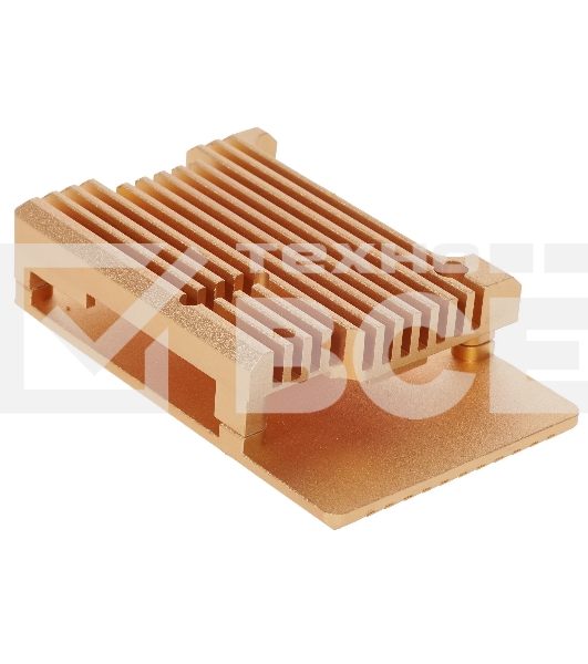 Корпус Qumo Aluminum case without fan, Raspberry Pi 3, gold(RS025)