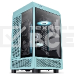 Компьютерный корпус Thermaltake The Tower 100 Turquoise черный без БП miniITX 1x120мм 3x140мм 2xUSB 3.0 audio bott PSU, фото 1
