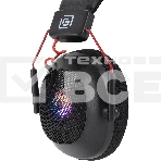 Наушники с микрофоном Оклик HS-L305G черный/красный 2м мониторные оголовье (2060511), фото9