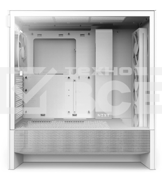 Компьютерный корпус без блока питания NZXT H5 Flow RGb, Midi-Tower, TG, 4x120мм RGb, 1xUSB-A 3.2 + 1xUSB-C 3.2, E-ATX, ATX, mATX, mITX белый