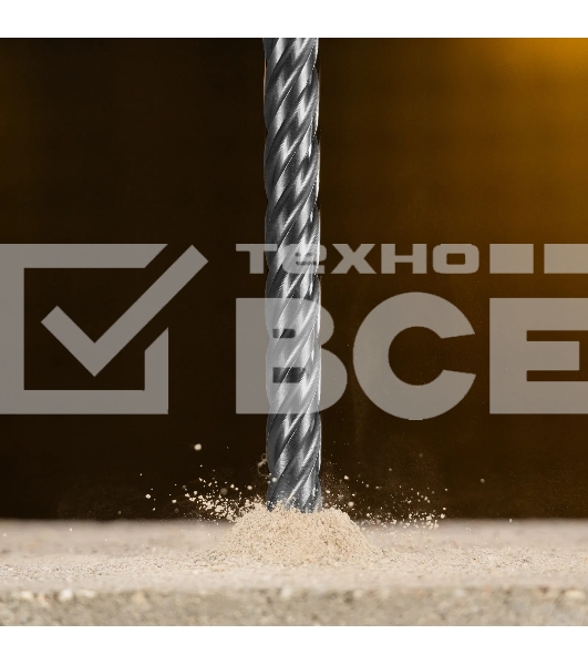 Бур по бетону Denzel цельная крестовая пластина, 12x265 мм, SDS PLUS