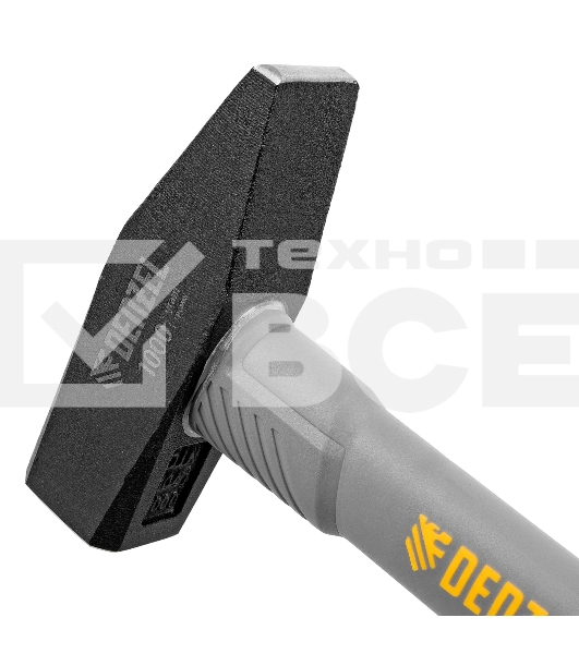 Молоток слесарный Denzel 1000 г, кованый, фибергласовая рукоятка c TPR покрытием