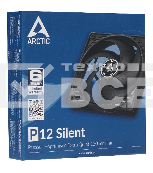 Вентилятор для корпуса Case fan ARCTIC P12 Silent (черный/черный) (ACFAN00130A)