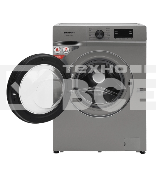 Стиральная машина KRAFT KF-MBDS7109G серый, загрузка фронтальная 7 кг, 1000 об/мин, класс: А+++
