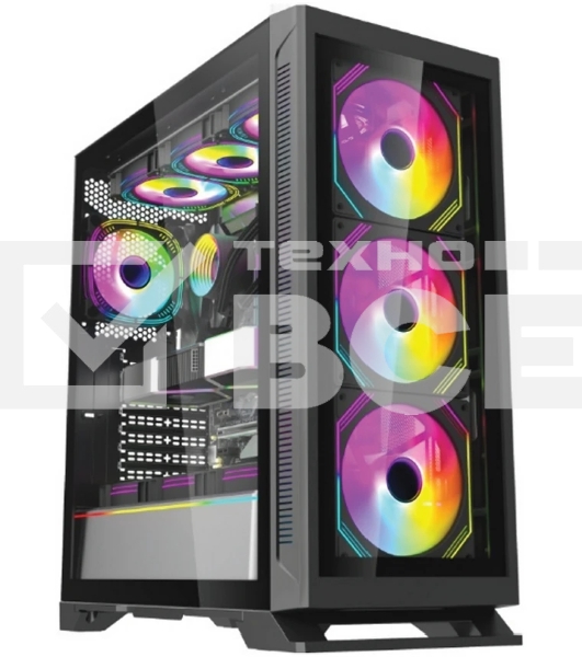 Компьютерный корпус Forza FZ-G901 EATX Case, black, w/o psu,Tempered glass front panel, 2x3,5', 2x2,5',USB3.0*1+USB3.0