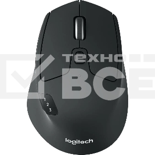 Мышь беспроводная Logitech M720 Triathlon черный, 1000 dpi, радиоканал, Bluetooth, USB, кнопки - 8