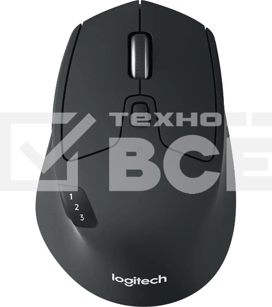 Мышь беспроводная Logitech M720 Triathlon черный, 1000 dpi, радиоканал, Bluetooth, USB, кнопки - 8