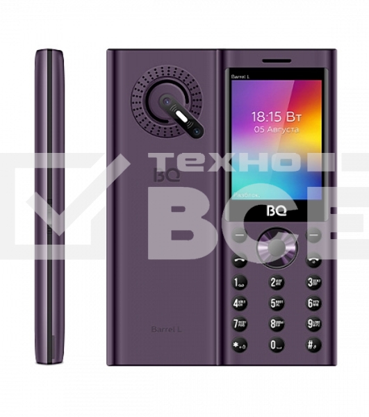 Мобильный телефон BQ 2458 Barrel L фиолетовый/черный