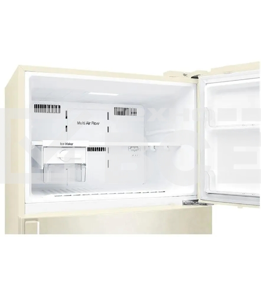 Холодильник LG GN-H702HEHL бежевый двухкамерный 376/155л морозилка сверху, Total No Frost