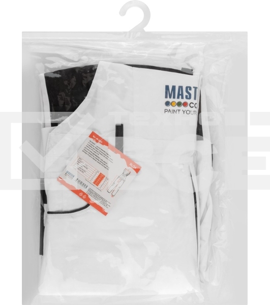 Полукомбинезон рабочий Master Color 30-8033 белый, 8 карманов, размер XL