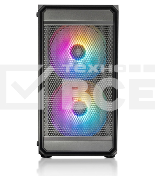Компьютерный корпус XASTRA A303M 3FRGb Black mATX/Mesh/ tempered glass/2x140мм + 1x120мм FRGb fans/ A303M-2FC14F-1FC12F