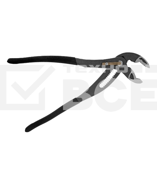 Клещи переставные Denzel кнопочный механизм, обливные рукоятки, 300 мм