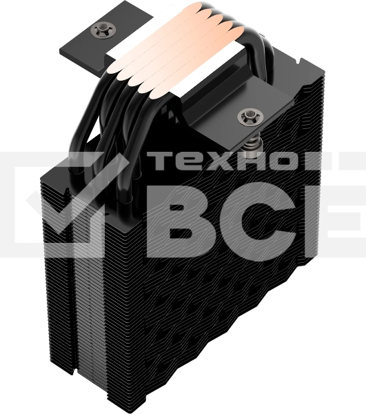 Кулер для процессора PCCooler RT500 BK (240W, 4-pin PWM, LED temp., 152мм, Al/Cu, 5x6мм, 1x120мм, 73.32CFM, 34.9dBA, 2200RPM, S: 1851/1700/1200/115X, AM5/AM4, черный)