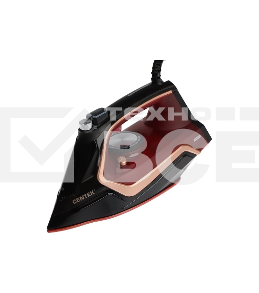 Утюг Centek CT-2313 RED 2600 Вт керамическая подошва, 350мл, паровой удар, самоочистка, капля-стоп