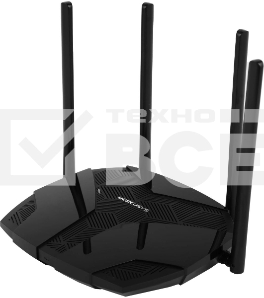 Роутер Mercusys MR70X AX1800 Dual-Band WiFi 6 Router, 574 Mbps at 2.4 GHz + 1201 Mbps at 5 GHz,4× Fixed External Antennas, 3× Gigabit LAN Ports, 1× Gigabit WAN Port, 1024-QAM, OFDMA, Router/Access Point Mode, MU-MIMO, WPA3, TWT, BSS Color