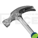 Молоток-гвоздодер Сибртех металлическая трубчатая обрезиненная рукоятка, вес 450 гр., боек 27 мм, фото2