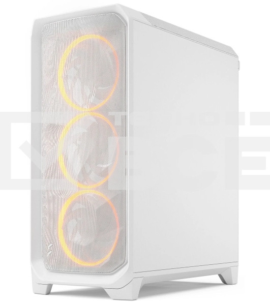 Корпус Fractal Design Meshify 3 White RGB TG Clear Tint, Midi-Tower, белый, 3 x 140 мм