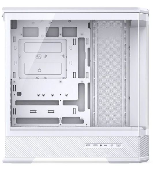 Корпус без блока питания Case JONSBO D400, Midi-Tower, TG, no fan, 2xUSB-A 3.0 + 1xUSB-C 3.2, ATX, mATX, mITX White