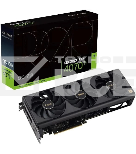 Видеокарта Asus PROART-RTX4070-O12G PCI-E 4.0 RTX 4070 12288Mb 192 GDDR6X 2535/21000 HDMIx1 DPx3 HDCP Ret