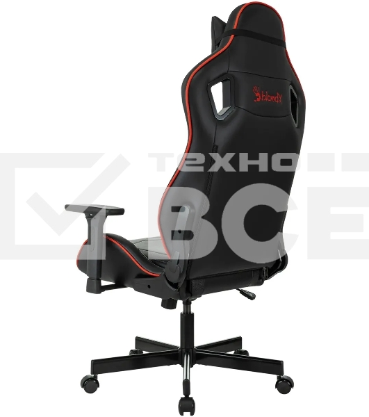 Кресло игровое A4Tech Bloody GC-840 черный, сиденье черный, эко.кожа, с подголов. крестов. металл черный, пластик черный