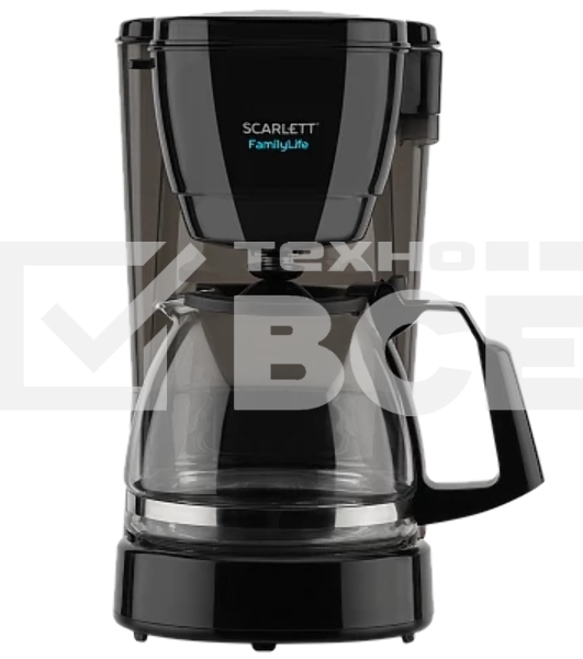 Кофеварка капельная Scarlett SC-CM33018 черный, исп. кофе - молотый, 0.75 л, 600 Вт.