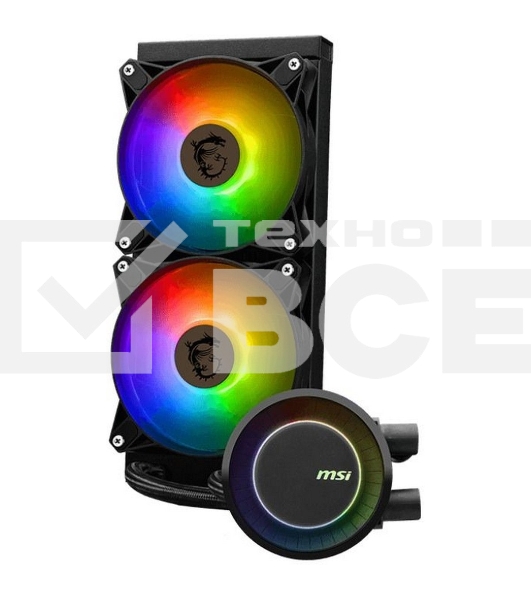 Жидкостная система охлаждения MSI MAG CORELIQUID E240 2x ARGb Fan, Color Box, LGA1700