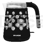 Чайник электрический Hyundai HYK-G2012 1.7л. 2200Вт черный/прозрачный (корпус: пластик), фото 1