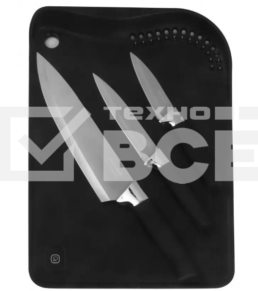 Набор ножей кухон. Rondell RD-1772 компл.: 4 предм. разд.дос. черный блистер