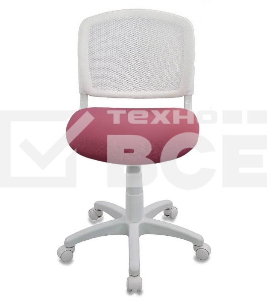 Кресло детское Бюрократ CH-W296NX/26-31 TW-15 белый, спинка сетка, сиденье розовый 26-31