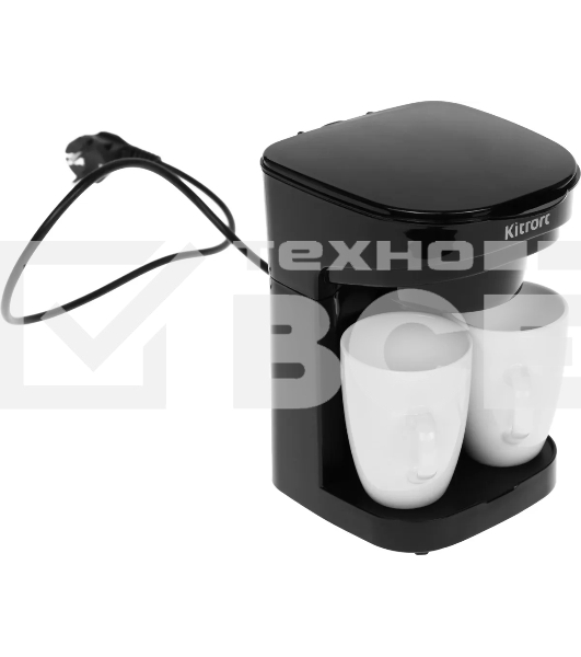 Кофеварка капельная Kitfort KT-764 черный, исп. кофе - молотый, 0.3 л, 450 Вт