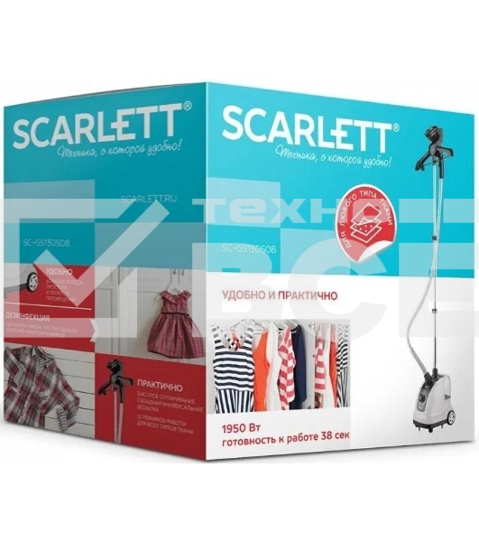 Отпариватель Scarlett SC-GS130S08 белый/черным