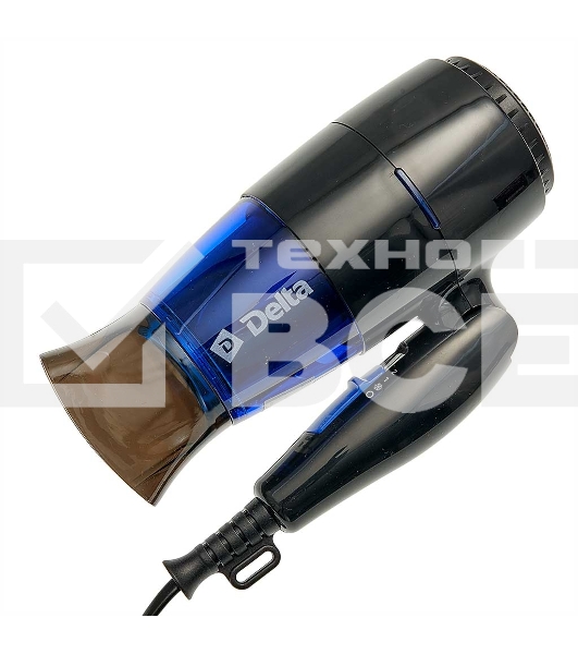 Фен DELTA DL-0907 черный с синим