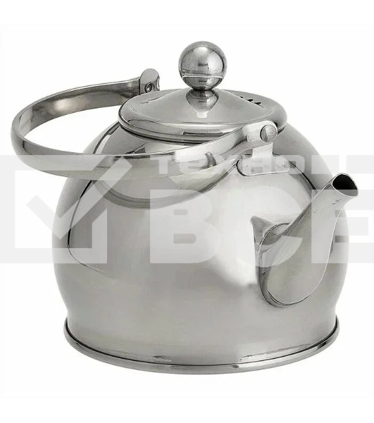 Чайник для плиты WEBBER BE-0597 из нерж.стали с ФИЛЬТРОМ из нерж. стали 1л,(24)