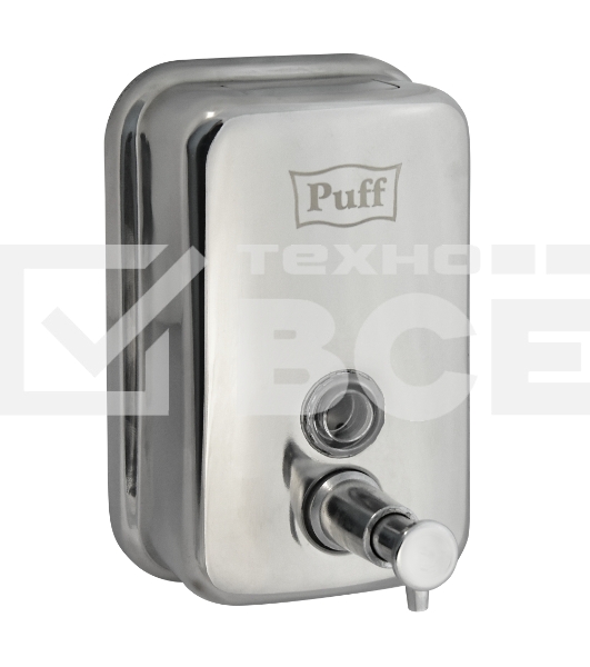 Дозатор для жидкого мыла из нерж. стали puff-8605, хром, 500 мл, глянцевый, 17х12х12 см