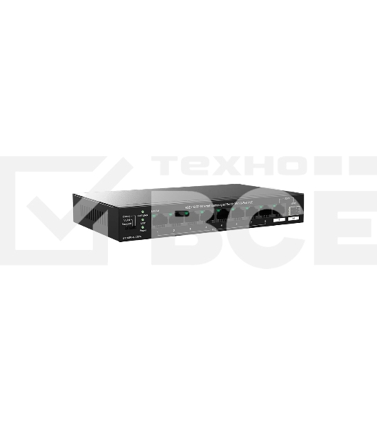 Коммутатор неуправляемый Tenda TEG1110PF-8-120W PoE, 10 портов, 9x1 Гбит/с, SFP 1х1 Гбит/с, PoE 8х30 Вт (до 102 Вт)