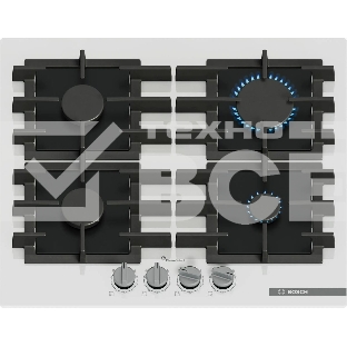 Газовая варочная панель Bosch PPP6A2I40R белый