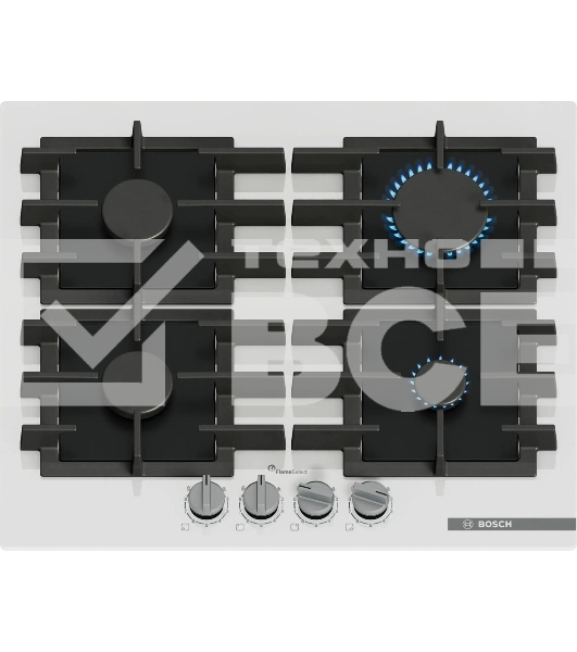 Газовая варочная панель Bosch PPP6A2I40R белый