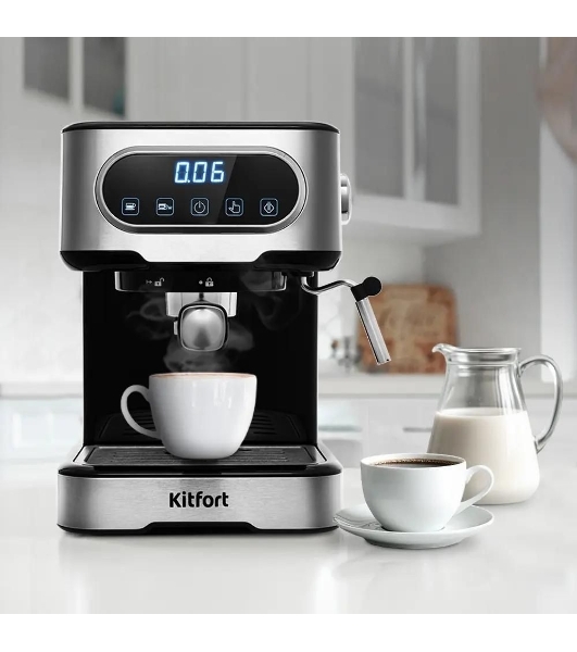 Кофеварка капельная Kitfort KT-765 1100Вт серебристый/черный