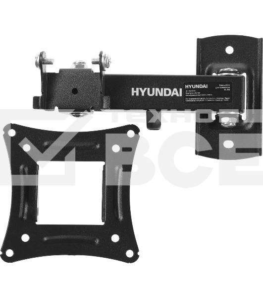 Кронштейн для телевизора Hyundai GL-R3 черный 10'-27' макс.15кг настенный поворот и наклон