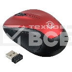 Мышь беспроводная Oklick 665MW черный/красный, 1000 dpi, радиоканал, USB, кнопки - 3, фото3