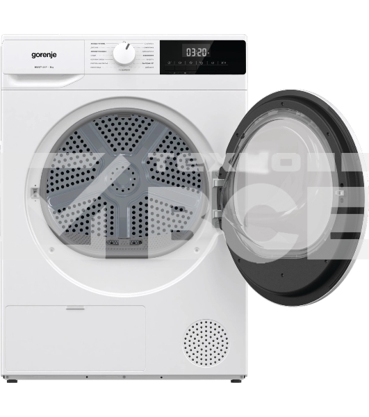 Сушильная машина Gorenje DHNE82/C белый, 8 кг, сушка - тепловой насос, программ - 15, 59.5 x 84.5 x 58 см