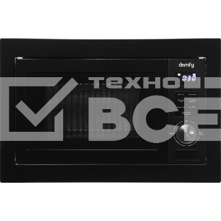 Микроволновая печь встраиваемая Domfy DM2540BW BG черный, 25 л, 900 Вт,  переключатели - поворотный механизм/кнопки