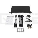 Микрофонная радиосистема Axelvox DWS7000HT (TD Bundle) [AX-7000T] UHF 710-726 MHz, True Diversity, 2 x 32 канала, LCD дисплей, 2х ИК порт, 2 ручных микрофона, 2 силиконовых кольца., фото3
