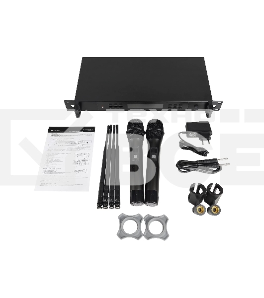 Микрофонная радиосистема Axelvox DWS7000HT (TD Bundle) [AX-7000T] UHF 710-726 MHz, True Diversity, 2 x 32 канала, LCD дисплей, 2х ИК порт, 2 ручных микрофона, 2 силиконовых кольца.