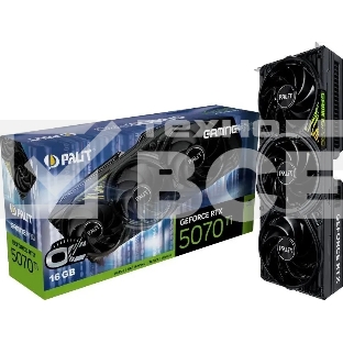 Видеокарта Palit PCI-E 5.0 RTX5070Ti GAMINGPRO OC NVIDIA GeForce RTX 5070TI 16Gb 256bit GDDR7 2295/28000 HDMIx1 DPx3 HDCP Ret