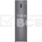 Холодильник LG GA-B509CLSL графитовый двухкамерный 277/107л морозилка снизу, No Frost, фото 1